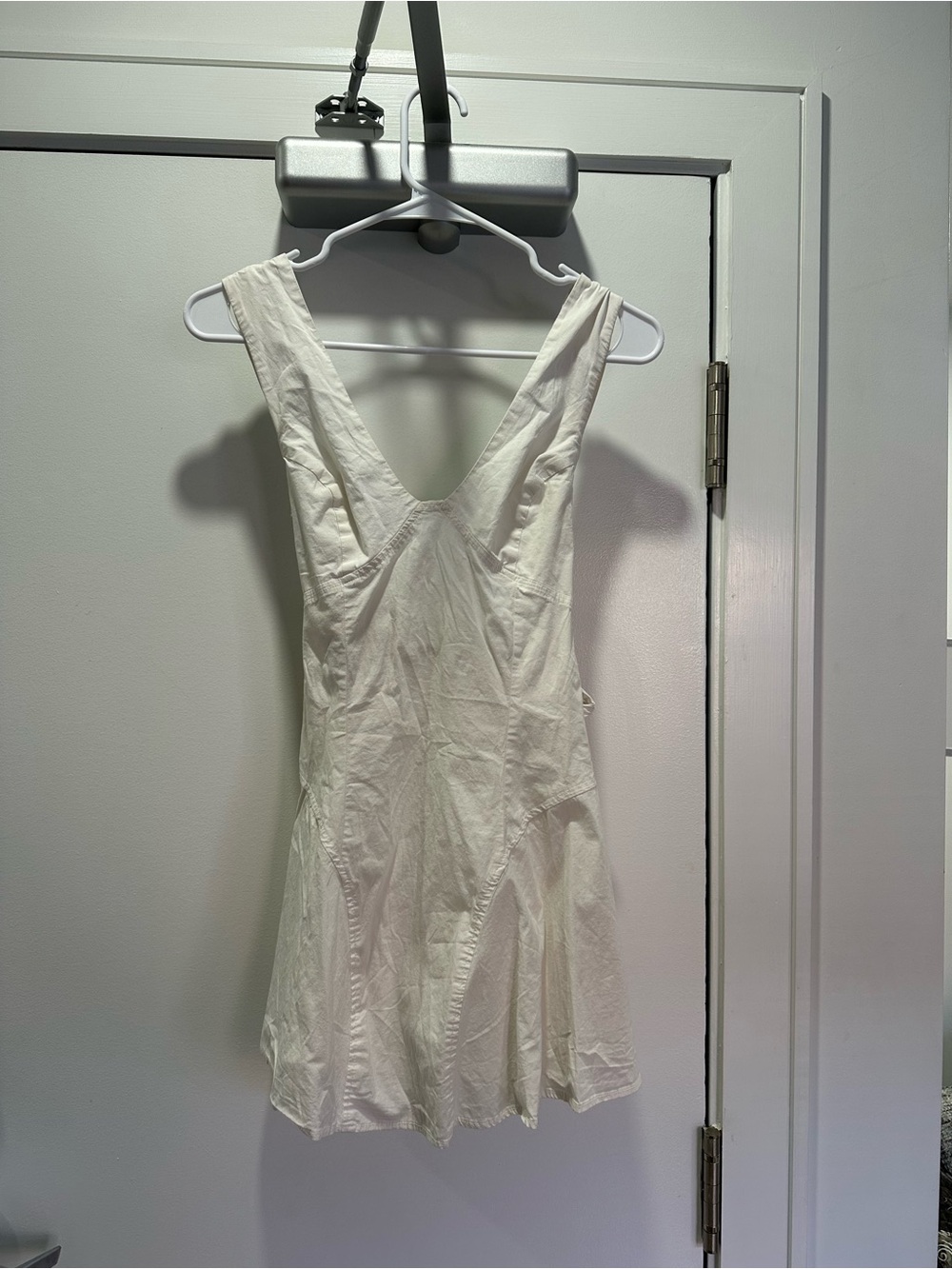 Free People Ivory V-Neck Cotton Blend Tunic